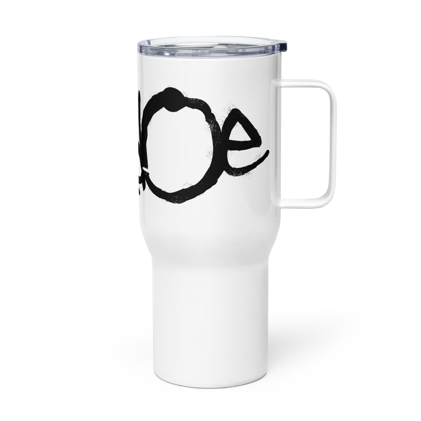 Travel mug with a handle