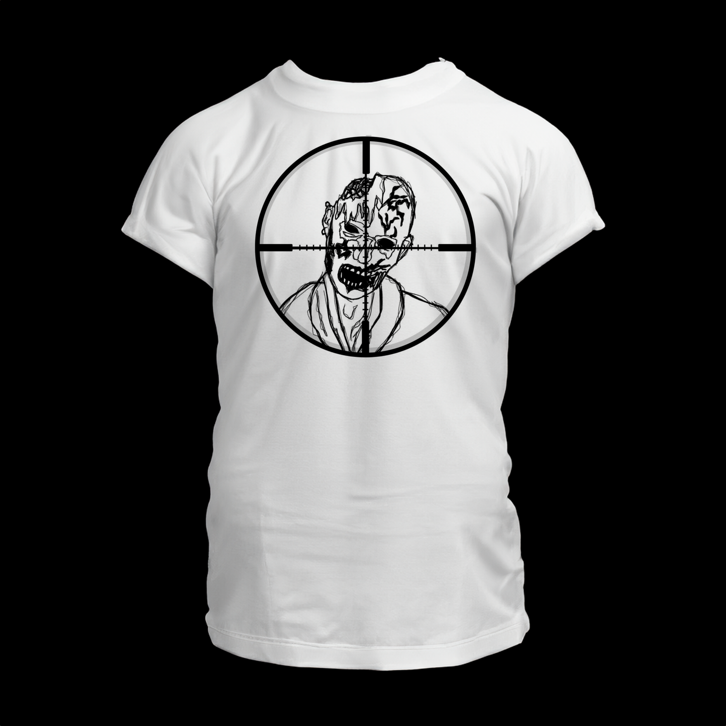 07. Headshots White T Shirt - Large Logo