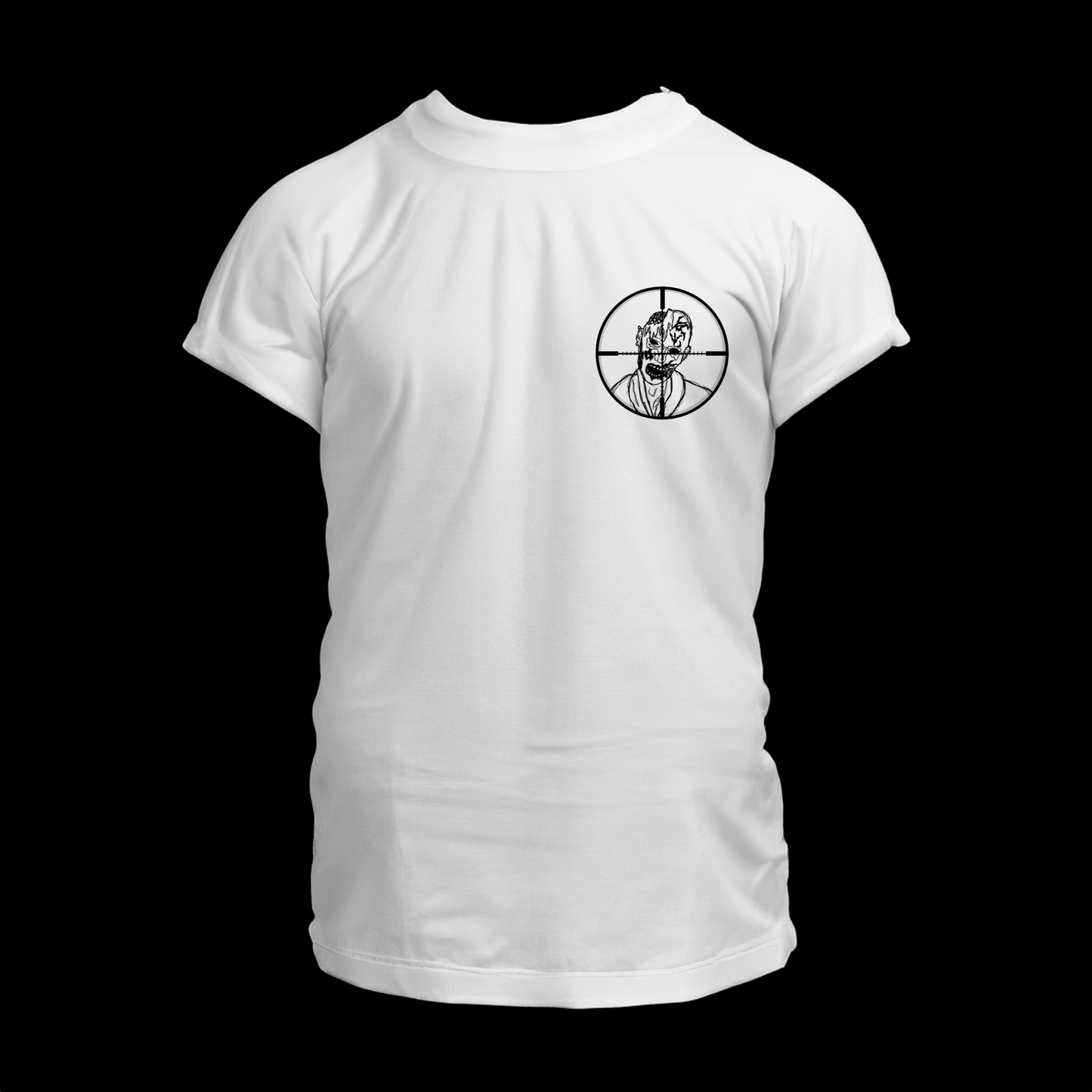 08. Headshots White T Shirt - Small Logo