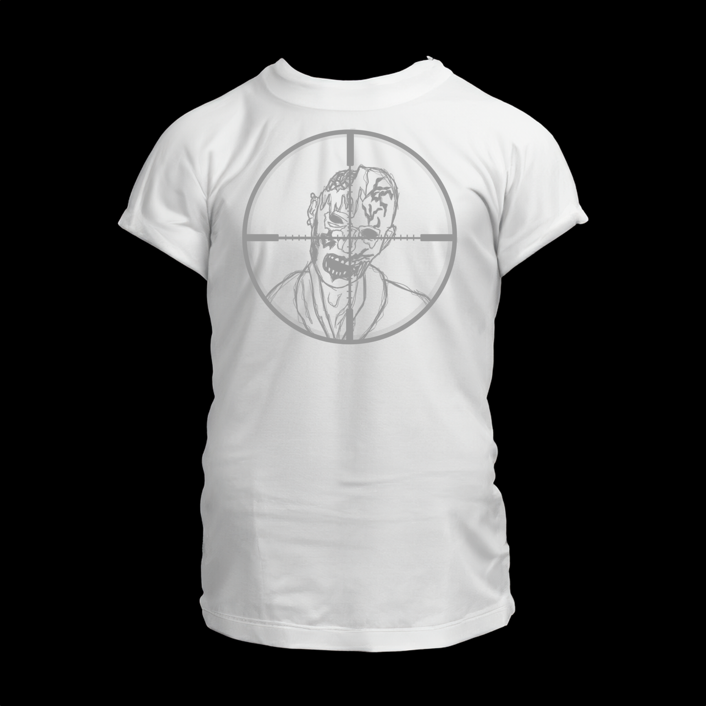 07. Headshots White T Shirt - Large Logo