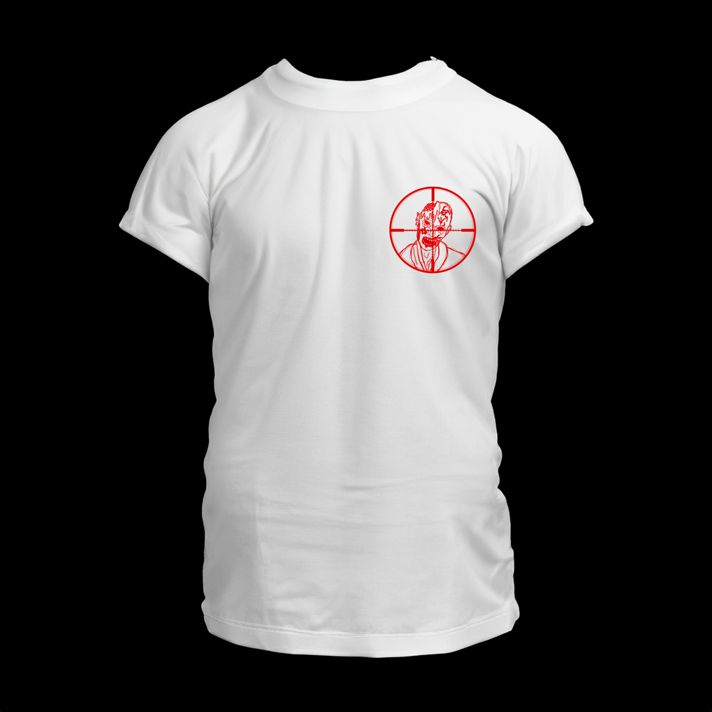 08. Headshots White T Shirt - Small Logo