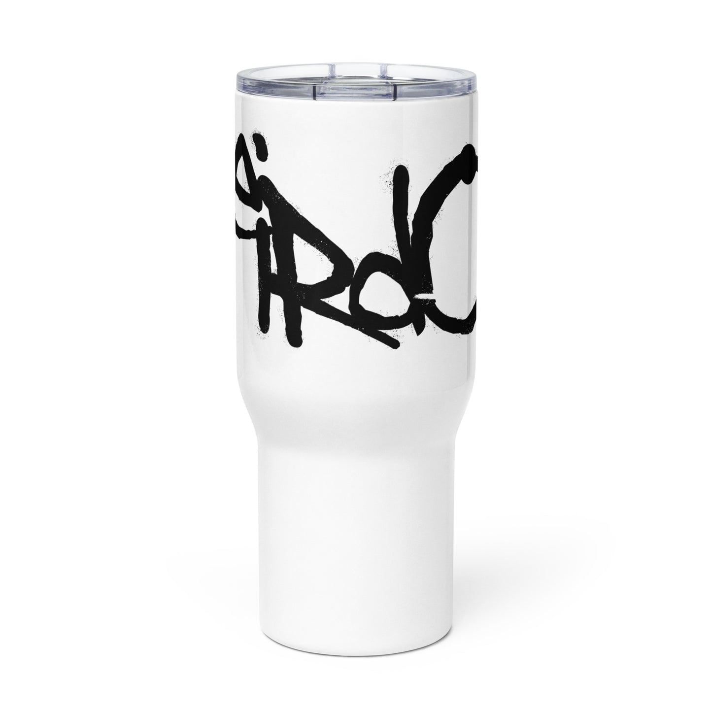 Travel mug with a handle